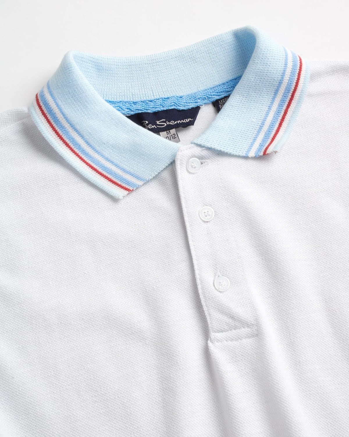 Ben Sherman Boys' Polo Shirt - Classic Fit Short Sleeve Pique Polo - Comfort Stretch Golf Shirt for Boys (8-18), Size 8, White 3 Ben Sherman Boys' Polo Shirt - Classic Fit Short Sleeve Pique Polo - Comfort Stretch Golf Shirt for Boys (8-18), Size 8, White - الصورة 3