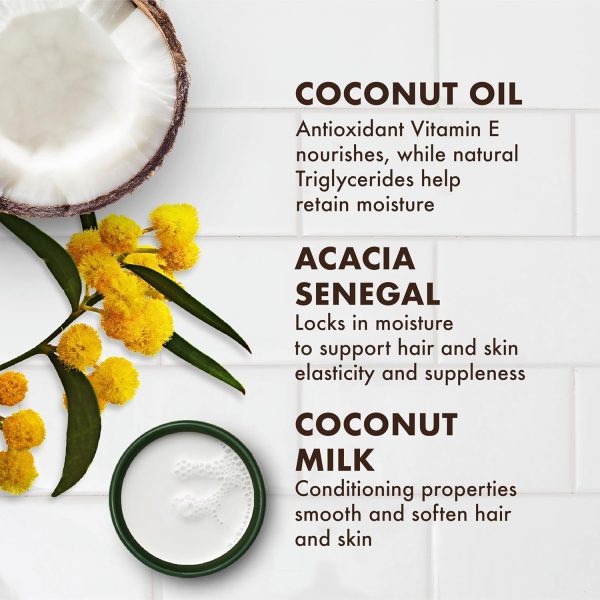 ⁦SHEA MOISTURE for Dry Skin Nourishing Hydration 100% Extra Virgin Coconut Oil Soften and Restore Skin and Hair 14.5 oz⁩ - الصورة ⁦7⁩