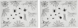 Party Magic Spider & Web Tattoo Sticker 3Pcs/Pk
