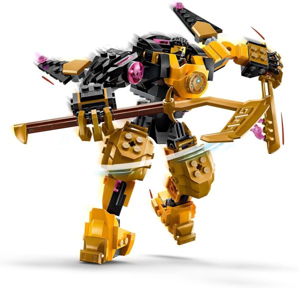 ⁦LEGO NINJAGO Arin’s Spinjitzu Battle Mech Toy - Mix & Match Posable Figure, Baby Riyu Dragon & 2 Ninja Minifigures - Gift for 7+ Boys & Dragons Rising Fans - 71839⁩ - الصورة ⁦6⁩