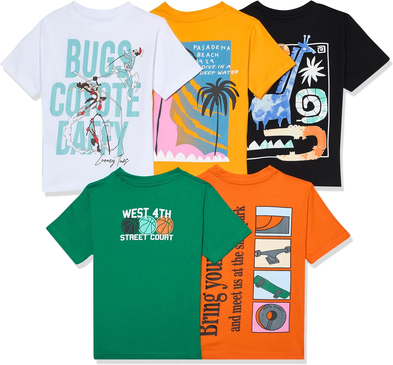 تي شيرت للأولاد BYS-TSRT-03 بكتف منسدل من تي 2 اف (عبوة من 5 قطع) 2 تي شيرت للأولاد BYS-TSRT-03 بكتف منسدل من تي 2 اف (عبوة من 5 قطع) - الصورة 2