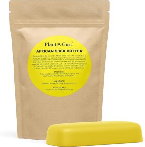 Raw African Shea Butter 8 oz. Bar 100% Pure Natural Unrefined YELLOW - Imported From Ghana - Ideal Moisturizer For Dry Skin, Body, Face And Hair Growth. Great For DIY Soap and Lip Balm Making.