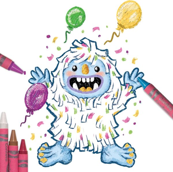 ⁦Crayola Confetti Crayons, Multi Color Crayons, Kids Coloring Supplies, 24 Count (Pack of 1)⁩ - الصورة ⁦5⁩