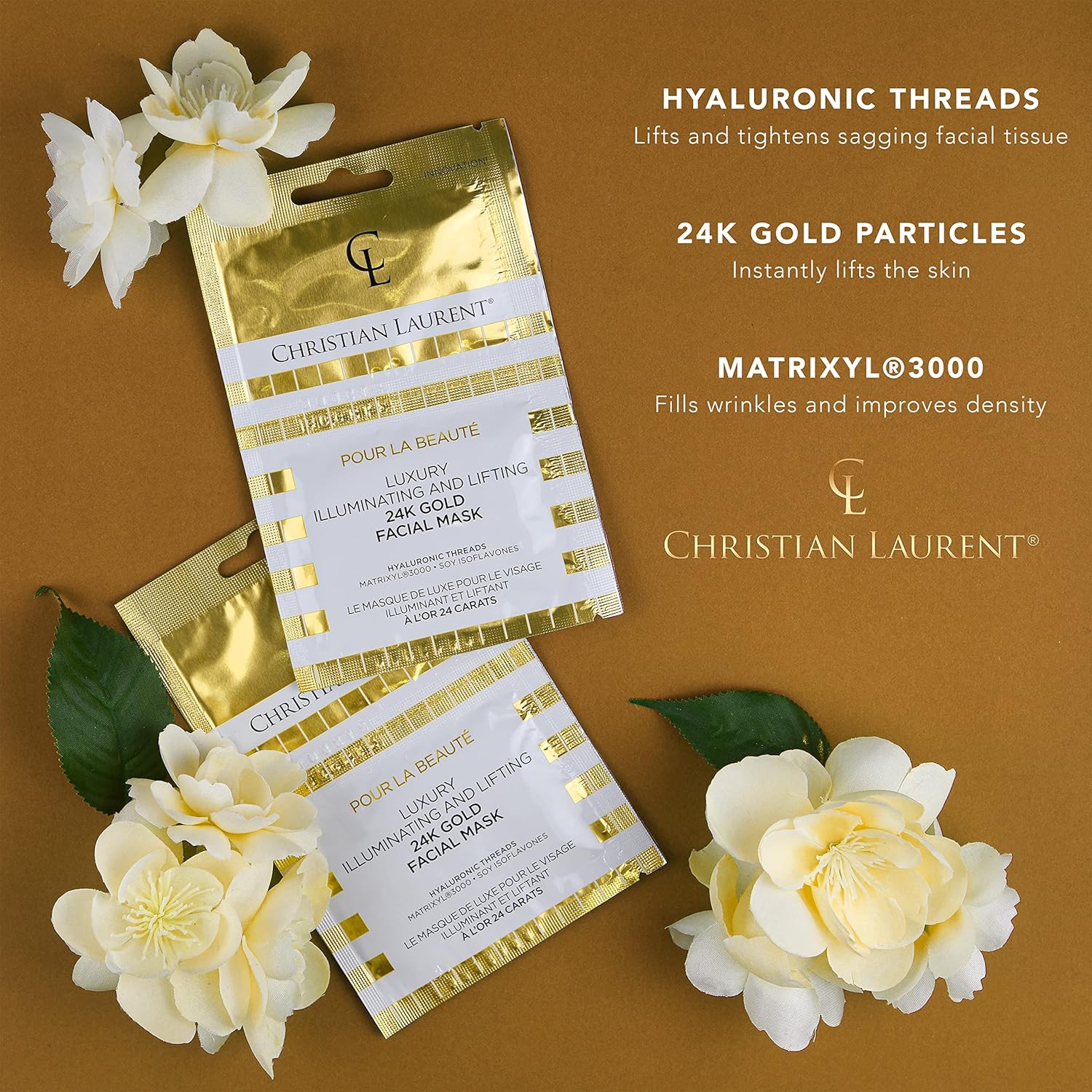 Christian Laurent Luxury Illuminating & Lifting Mask With 24K Gold 2X5Ml 4 Christian Laurent Luxury Illuminating & Lifting Mask With 24K Gold 2X5Ml - الصورة 4