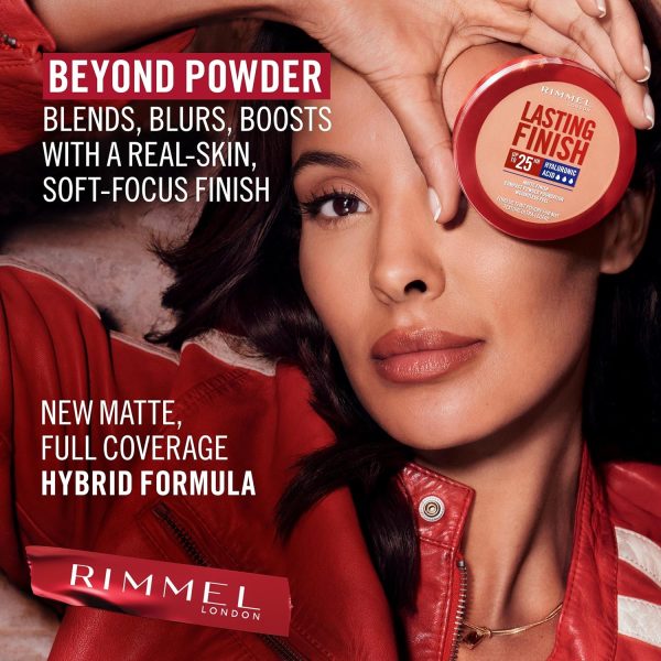 ⁦Rimmel Lasting Finish, 005 Ivory, Compact Foundation, Soft-Focus Finish, Matte Finish, Full Coverage, SPF20, Vegan Formula, 7g⁩ - الصورة ⁦3⁩