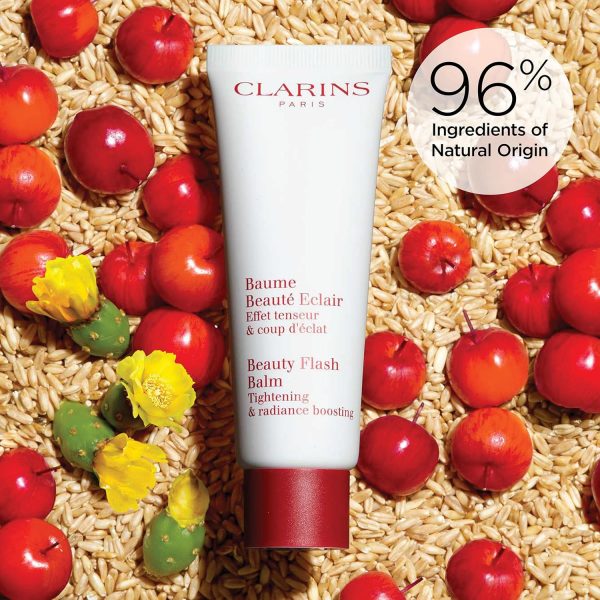 ⁦Clarins Beauty Flash Balm 50ml | Radiance Boosting Face Cream with Acerola & Prickly Pear Extracts | Instant Glow & Firming Treatment for Dull, Tired Skin⁩ - الصورة ⁦6⁩