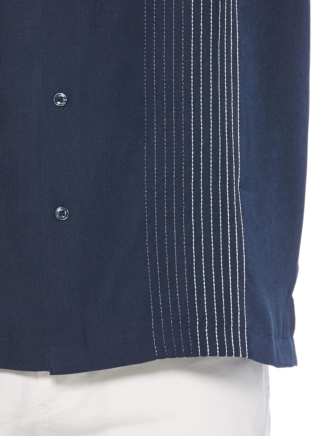 Cubavera Men's Striped Panel Dobby Short Sleeve Button-Down Shirt, Regular Fit, Point Collar, Soft Touch 3 Cubavera Men's Striped Panel Dobby Short Sleeve Button-Down Shirt, Regular Fit, Point Collar, Soft Touch - الصورة 3