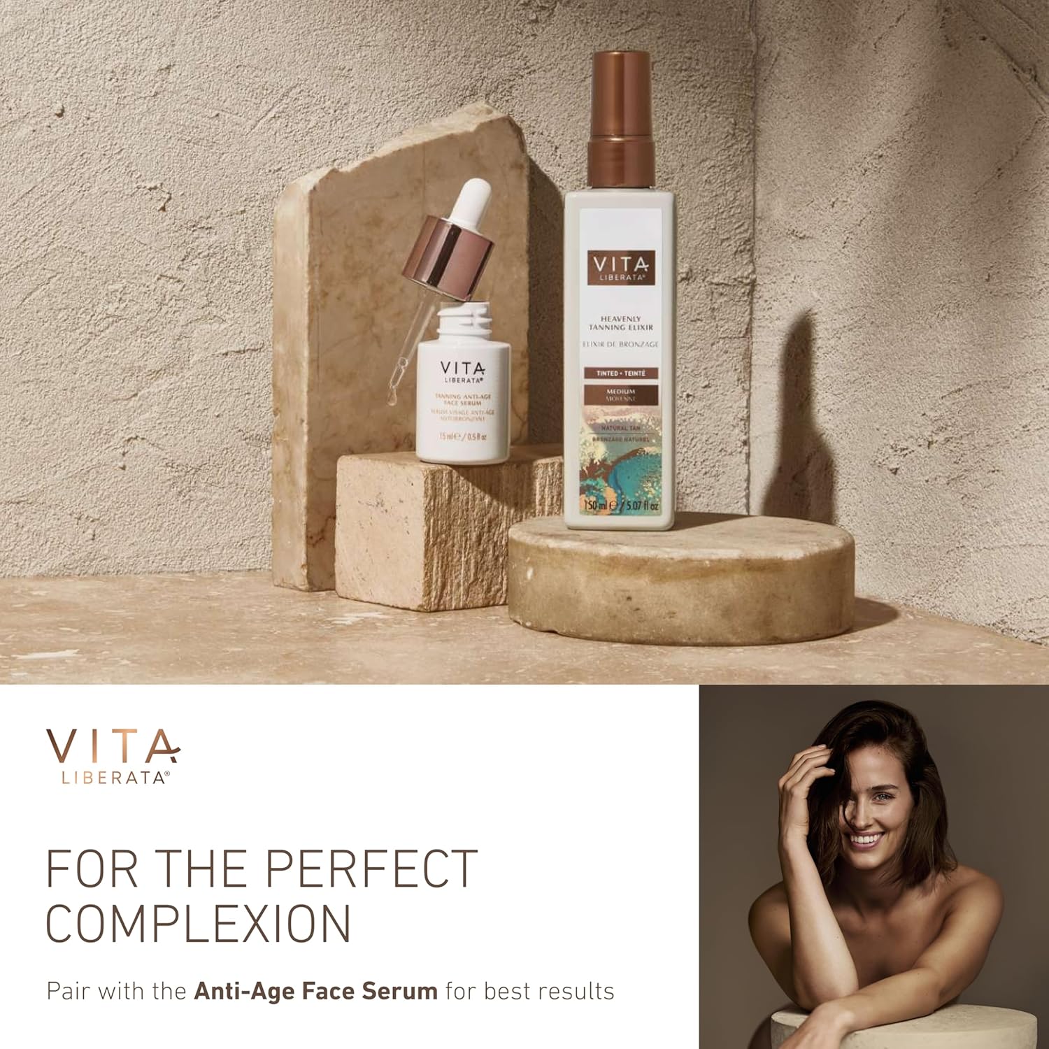 VITA LIBERATA Tinted Heavenly Tanning Elixir Medium 150ml 5 VITA LIBERATA Tinted Heavenly Tanning Elixir Medium 150ml - الصورة 5