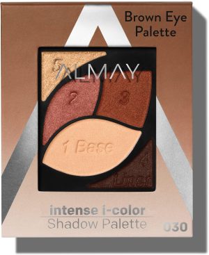 Almay Eyeshadow Palette, Longlasting Eye Makeup, Primer Enriched with Antioxidant Vitamin E, Hypoallergenic, 010 Brown Eyes, 0.1 Oz