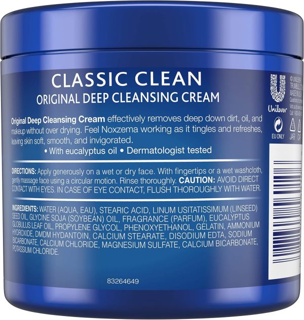 ⁦Noxzema Classic Clean Original Deep Cleansing Cream 340 g⁩ - الصورة ⁦2⁩