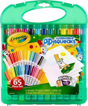 Crayola Washable Pip-Squeaks® & Paper, 65 Piece Set