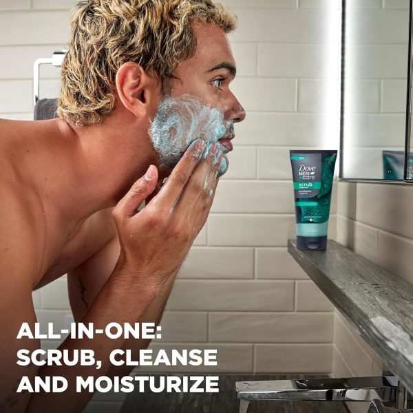 ⁦Dove Men+Care Eucalyptus Body and Face Scrub Deeply Exfoliates for Hydrated & Nourished Skin 100% Gentle Cleanser, No Sulfate Cleansers or Parabens⁩ - الصورة ⁦4⁩