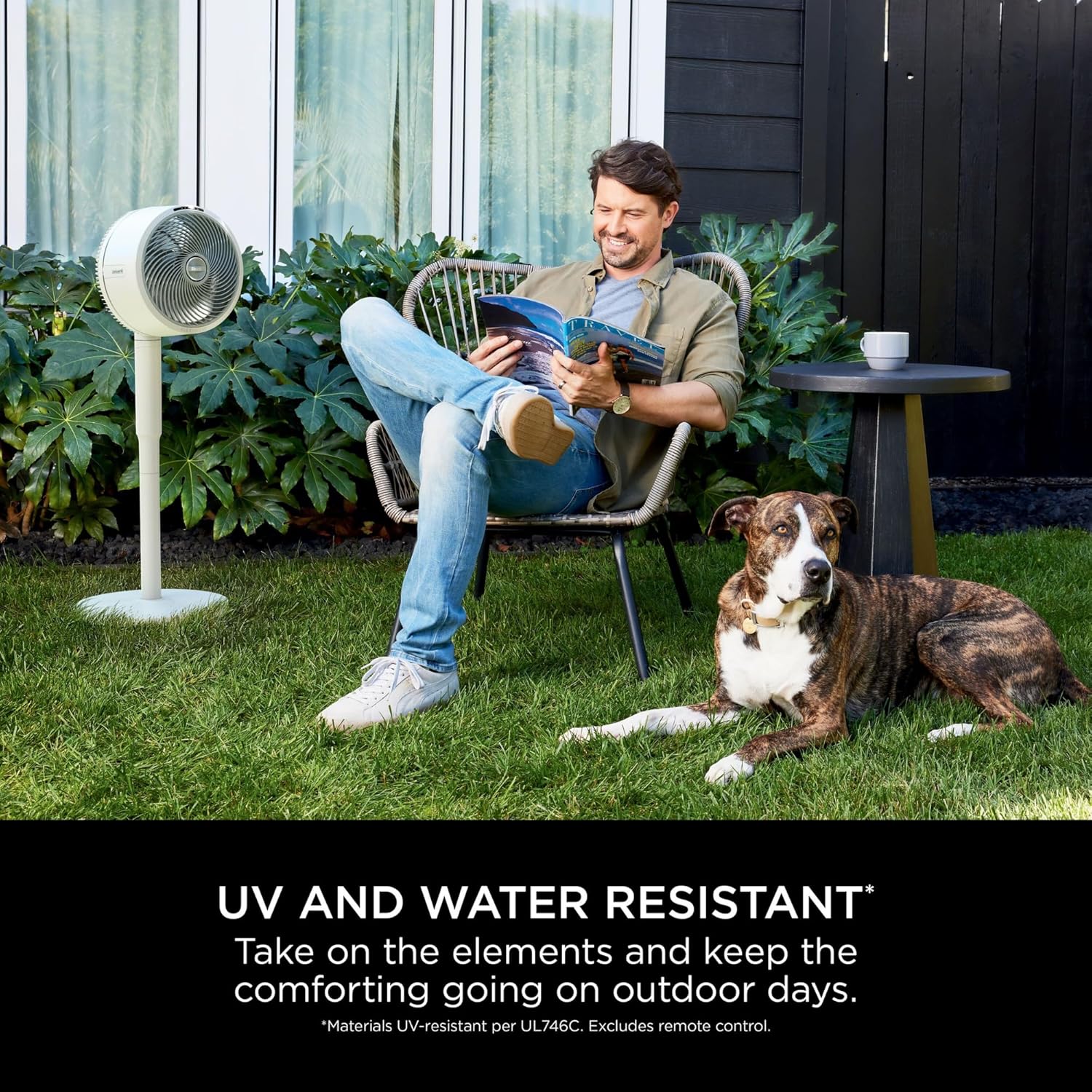 Shark FlexBreeze High-Velocity Fan, Hybrid Corded & Cordless Portable Cooling Fan, Indoor & Outdoor, with Remote Control, Adjustable Tilt, UV & Water-Resistant, White FA220ME, 5 Years Warranty 8 Shark FlexBreeze High-Velocity Fan, Hybrid Corded & Cordless Portable Cooling Fan, Indoor & Outdoor, with Remote Control, Adjustable Tilt, UV & Water-Resistant, White FA220ME, 5 Years Warranty - الصورة 8