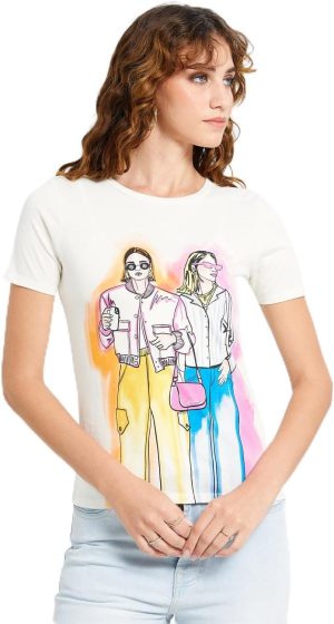 REDTAG Womens Printed T-Shirt