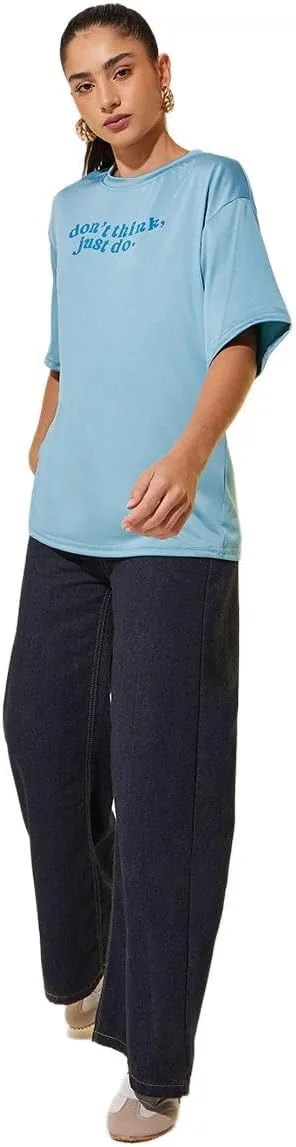 Styli Women's Slogan Print Round Neck Regular Fit T-Shirt 7 Styli Womens Slogan Print Round Neck Regular Fit T Shirt jpg