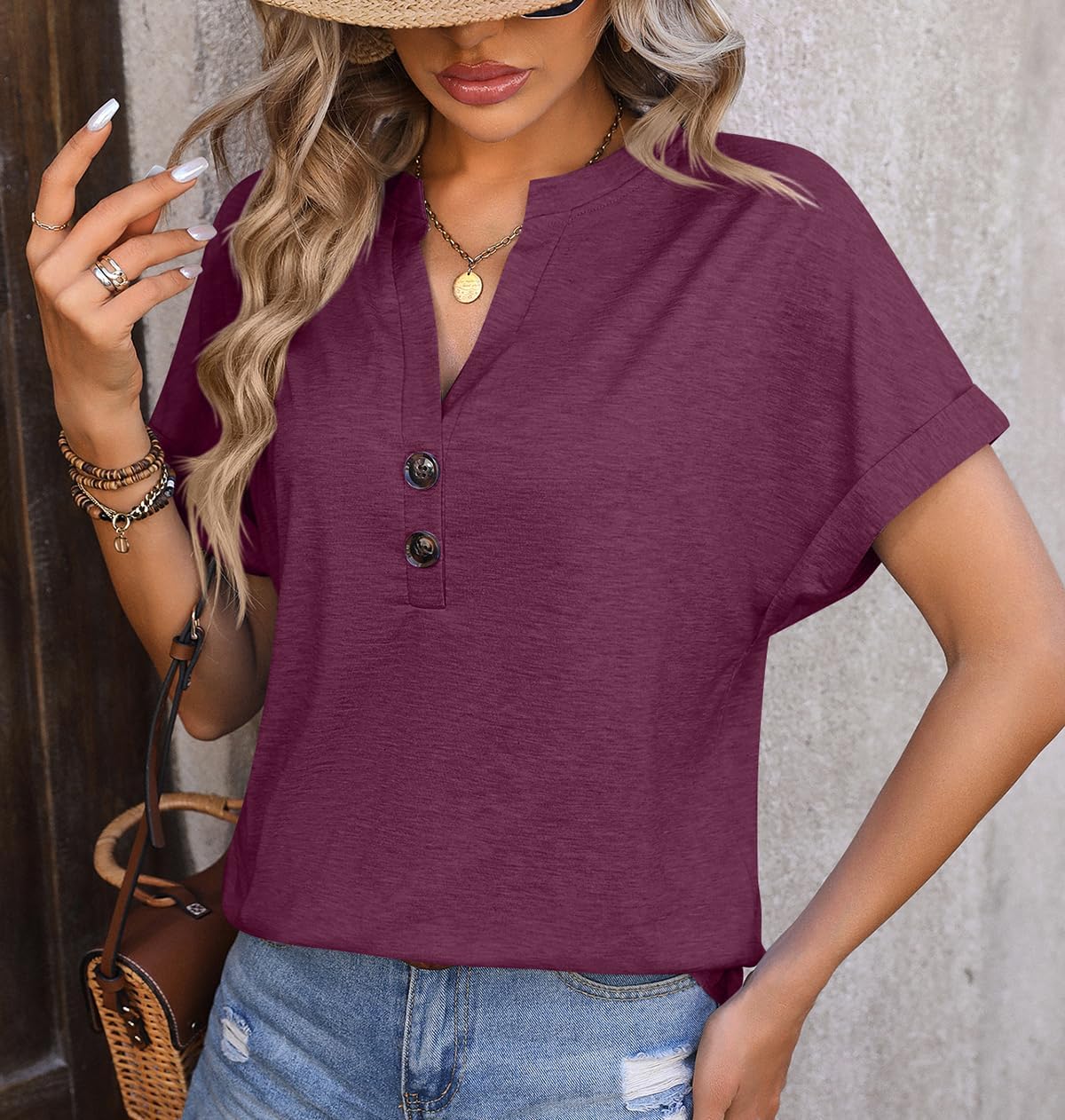 بلوزات أكمام قصيرة للحريم من شيكيني، قميص أنيق للعمل والحياة اليومية، تيشيرت حريمي بأكمام قصيرة 4 بلوزات أكمام قصيرة للحريم من شيكيني، قميص أنيق للعمل والحياة اليومية، تيشيرت حريمي بأكمام قصيرة - الصورة 4