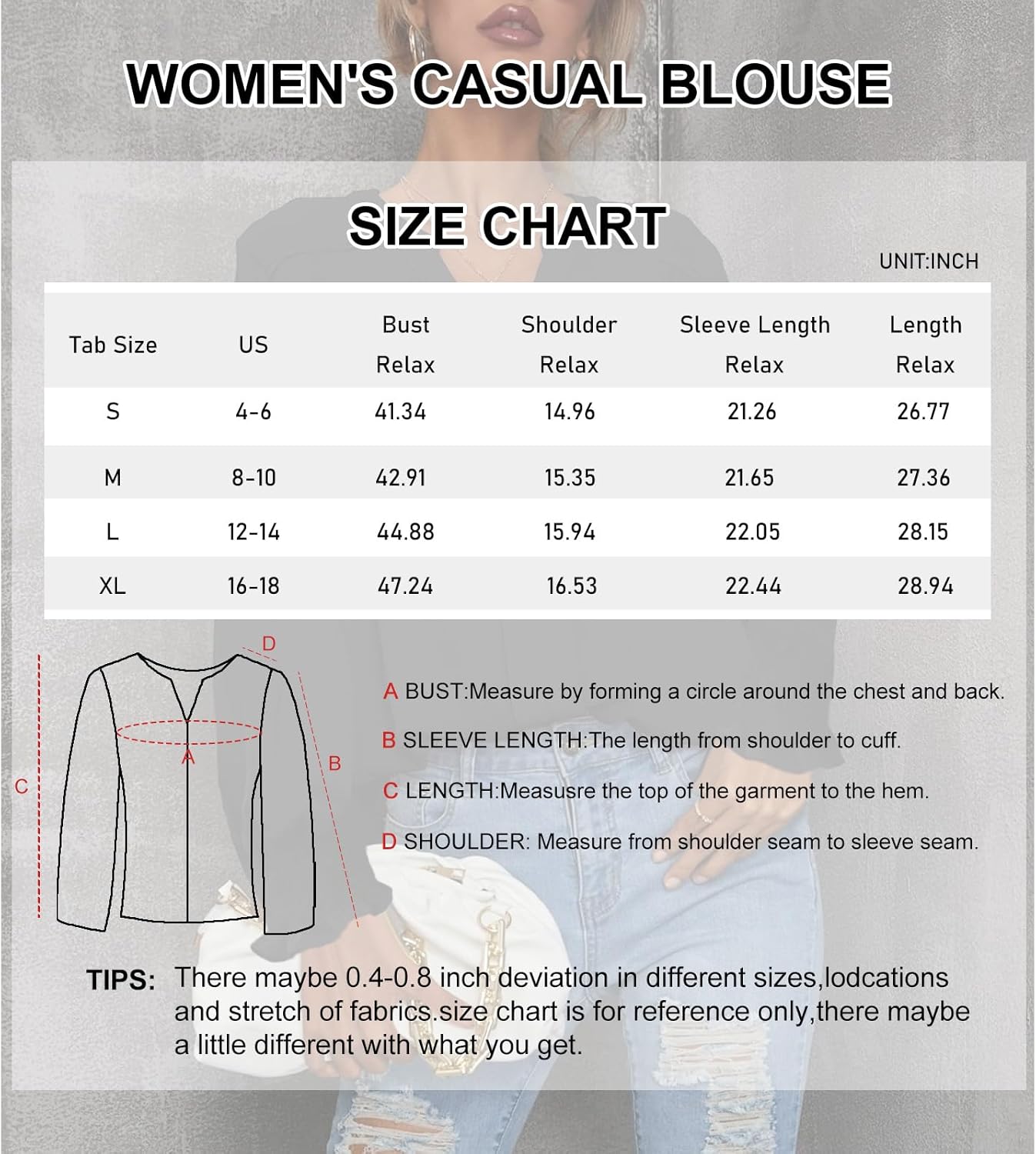 بلوزة كاجوال أنيقة للنساء بتصميم سادة عصري وقبة V وأكمام مكشكشة منفوخة طويلة من SYKT 6 بلوزة كاجوال أنيقة للنساء بتصميم سادة عصري وقبة V وأكمام مكشكشة منفوخة طويلة من SYKT - الصورة 6