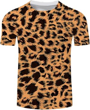 تي شيرت رجالي من Hot BODY مطبوع كاجوال تي شيرت صيفي برقبة مستديرة وأكمام قصيرة ملابس الشارع (المقاس: XXXXL)