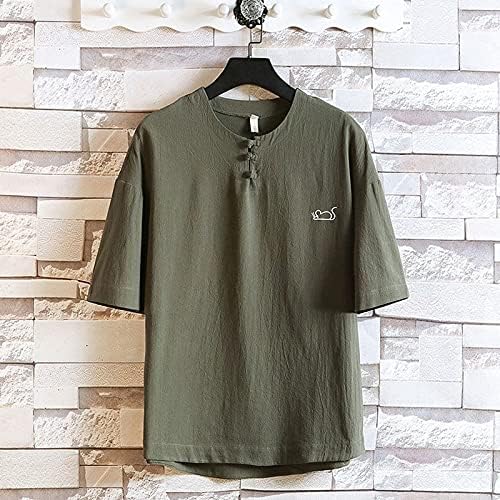 تي شيرت Ancoree رجالي كاجوال أنيق مطبوع برقبة دائرية قطن كتان قصير الأكمام تي شيرت بلايز ضيقة ملابس الشارع قمصان للرجال (اللون: أبيض، المقاس: L) 5 تي شيرت Ancoree رجالي كاجوال أنيق مطبوع برقبة دائرية قطن كتان قصير الأكمام تي شيرت بلايز ضيقة ملابس الشارع قمصان للرجال (اللون: أبيض، المقاس: L) - الصورة 5