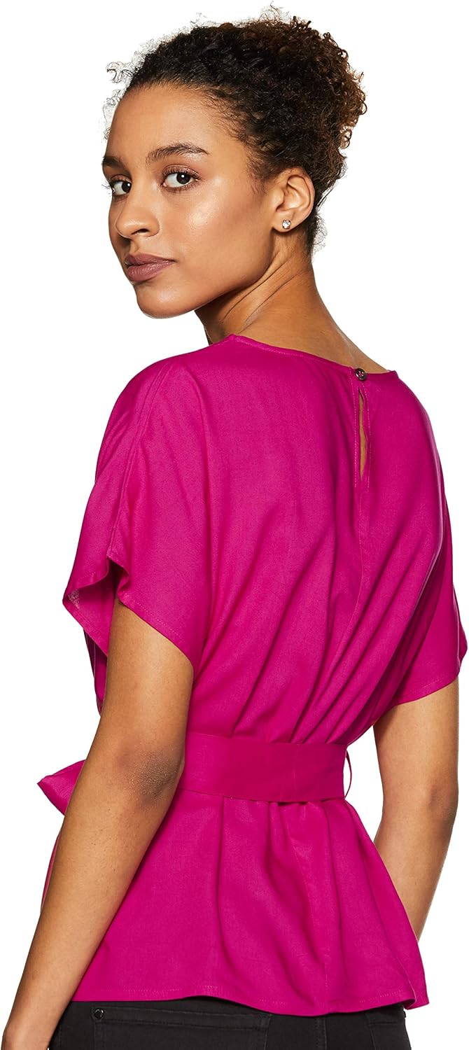 بلوزة بقصة عادية للنساء ولون سادة من أمازون براند - سيمبول 2 بلوزة بقصة عادية للنساء ولون سادة من أمازون براند - سيمبول - الصورة 2