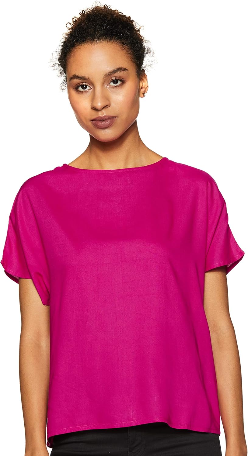 بلوزة بقصة عادية للنساء ولون سادة من أمازون براند - سيمبول 5 بلوزة بقصة عادية للنساء ولون سادة من أمازون براند - سيمبول - الصورة 5