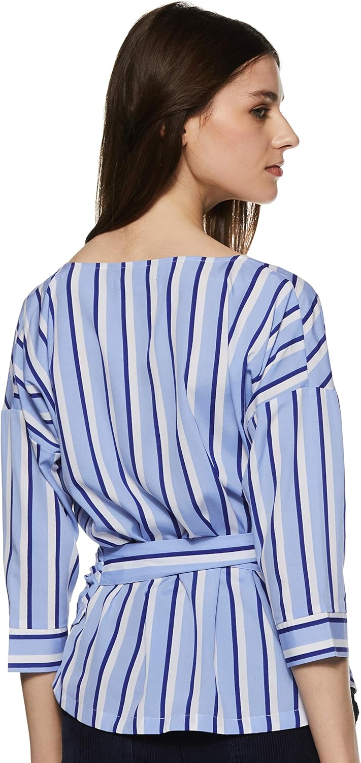 بلوزة بقصة عادية مخططة للنساء من كريف 2 بلوزة بقصة عادية مخططة للنساء من كريف - الصورة 2