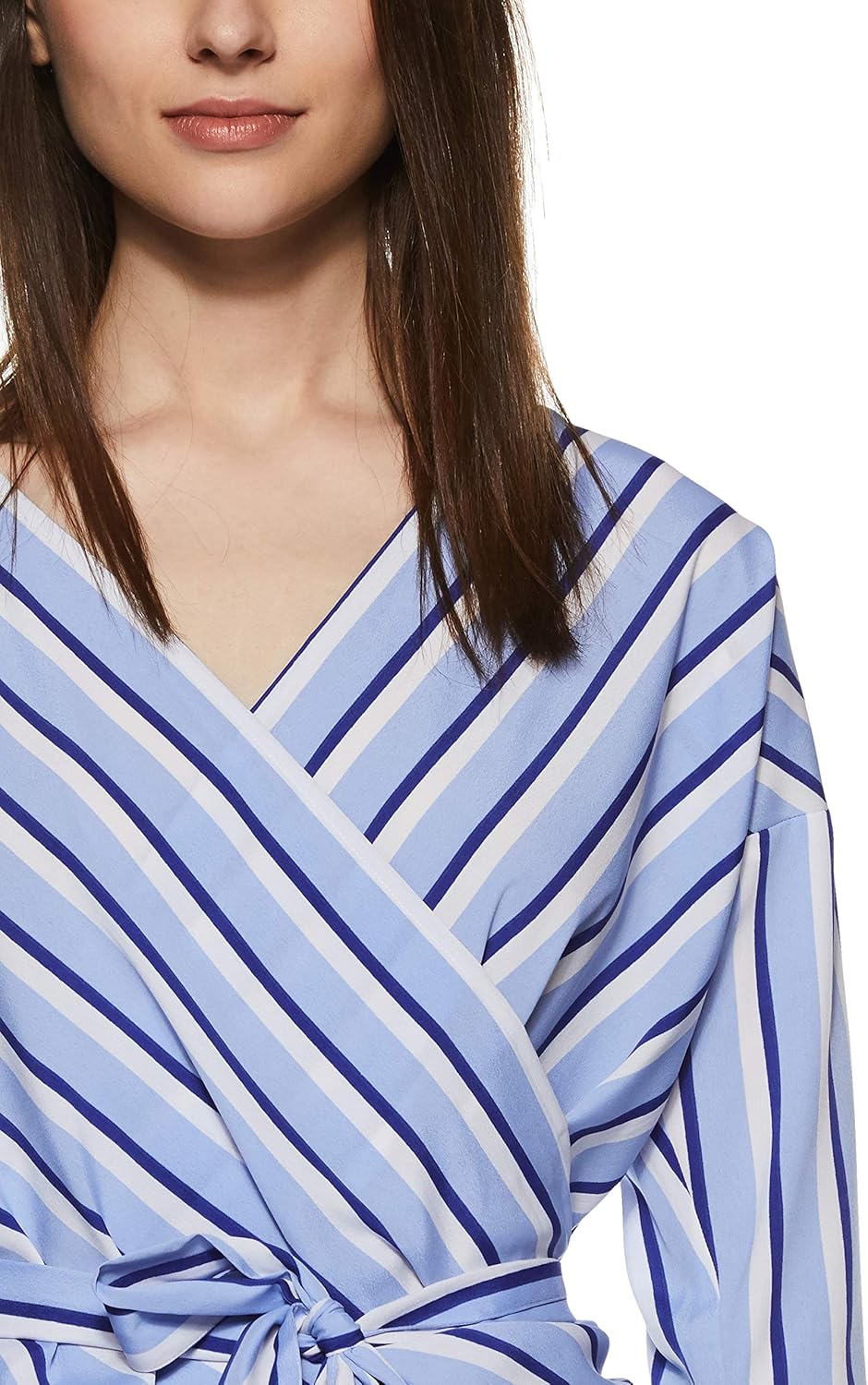 بلوزة بقصة عادية مخططة للنساء من كريف 4 بلوزة بقصة عادية مخططة للنساء من كريف - الصورة 4