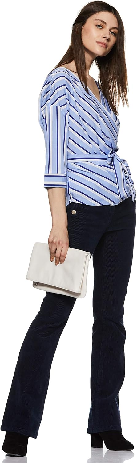 بلوزة بقصة عادية مخططة للنساء من كريف 5 بلوزة بقصة عادية مخططة للنساء من كريف - الصورة 5