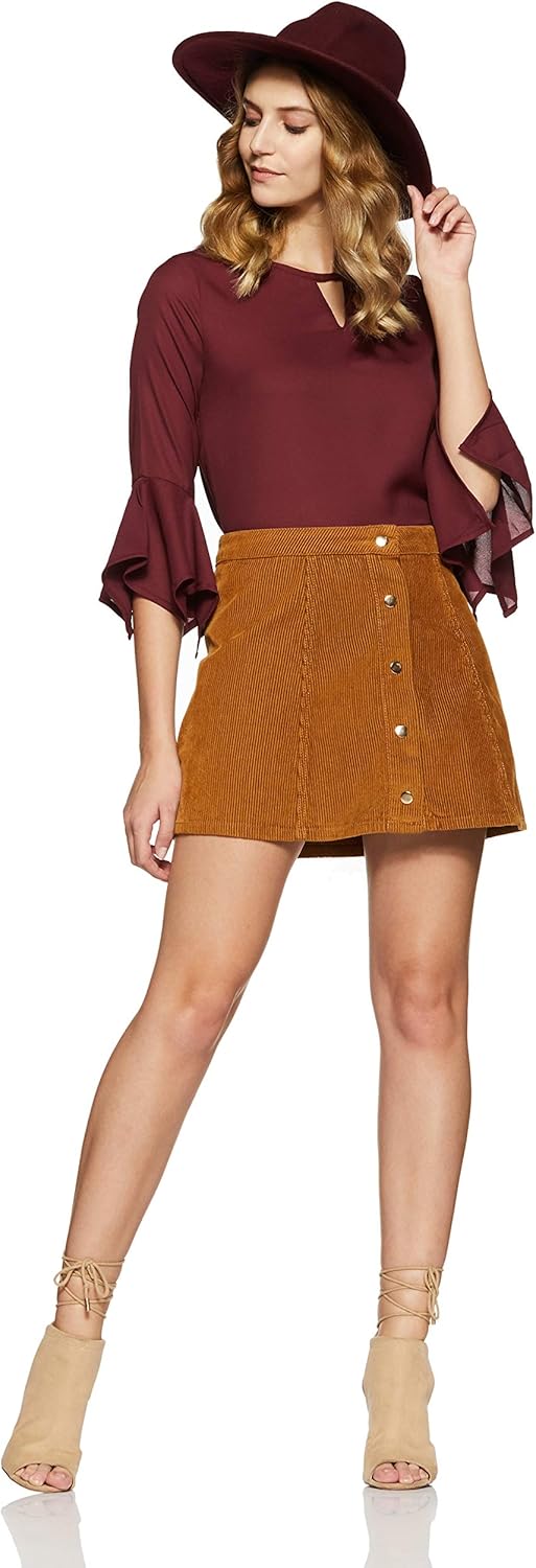 بلوزة بقصة عادية ولون واحد للنساء من كريف 5 بلوزة بقصة عادية ولون واحد للنساء من كريف - الصورة 5