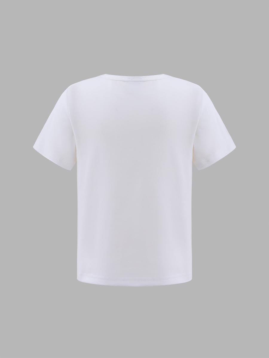 طقم بنطلون جينز وتيشيرت بطبعة قلب للبنات من ستايلي 2 طقم بنطلون جينز وتيشيرت بطبعة قلب للبنات من ستايلي - الصورة 2