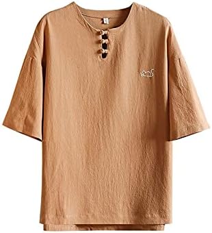 تي شيرت Ancoree رجالي كاجوال أنيق مطبوع برقبة دائرية قطن كتان قصير الأكمام تي شيرت بلايز ضيقة ملابس الشارع قمصان للرجال (اللون: برتقالي، المقاس: L) 1 تي شيرت Ancoree رجالي كاجوال أنيق مطبوع برقبة دائرية قطن كتان قصير الأكمام تي شيرت بلايز ضيقة ملابس الشارع قمصان للرجال (اللون: برتقالي، المقاس: L)