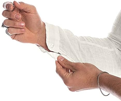 تي شيرت كاجوال جديد للرجال من هوت بودي مصنوع من القطن والكتان، قميص باكمام غير محكمة، تي شيرت للربيع والخريف والصيف، قميص كاجوال وسيم للرجال (اللون: لون واحد، المقاس: L) 6 تي شيرت كاجوال جديد للرجال من هوت بودي مصنوع من القطن والكتان، قميص باكمام غير محكمة، تي شيرت للربيع والخريف والصيف، قميص كاجوال وسيم للرجال (اللون: لون واحد، المقاس: L) - الصورة 6