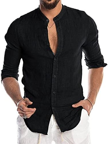 تي شيرت كاجوال جديد للرجال من هوت بودي مصنوع من القطن والكتان، قميص باكمام غير محكمة، تي شيرت للربيع والخريف والصيف، قميص كاجوال وسيم للرجال (اللون: لون واحد، المقاس: L) 1 تي شيرت كاجوال جديد للرجال من هوت بودي مصنوع من القطن والكتان، قميص باكمام غير محكمة، تي شيرت للربيع والخريف والصيف، قميص كاجوال وسيم للرجال (اللون: لون واحد، المقاس: L)