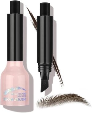 جل حواجب سائل براش اند ديب من براو فيكشن، قلم تحديد الحواجب ومسحوقه، قلم حواجب مقاوم للماء ويدوم طويلا وسريع الجفاف