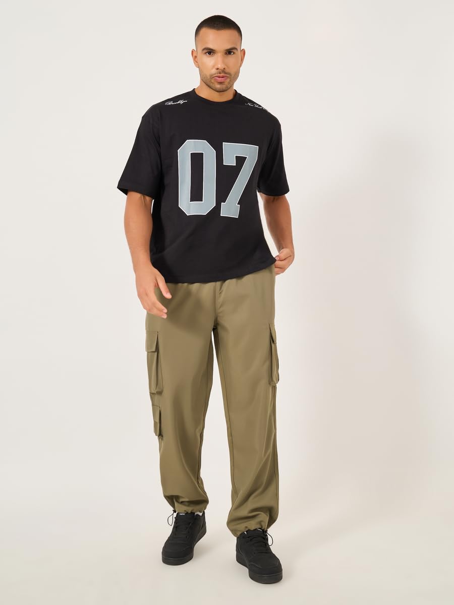 تي شيرت فارسيتي من قماش جورسيه مطبوع بمقاس كبير للرجال من ستايلي 3 تي شيرت فارسيتي من قماش جورسيه مطبوع بمقاس كبير للرجال من ستايلي - الصورة 3