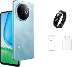 جوال Y39 5G بطارية 6500 mAh وشاحن 44 واط و120 هرتز مع معالج سنابدراجون 4 جيل ثاني بمقاومة غبار وماء IP64 وتقنية ان اف سي (أزرق، رام 8+8 GB وتخزين 256 GB) سوار لياقة بدنية مجاني إصدار شرق أوسط