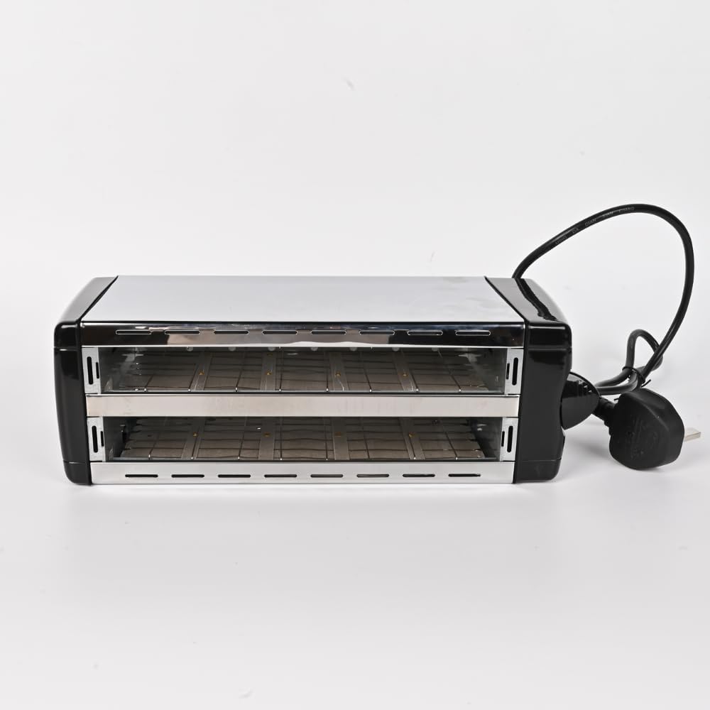 محمر توست ستانلس ستيل 1300 وات بأربع فتحات لتحميص سريع ومتساوي للخبز والفطائر والكرواسون مع درج فتات سهل التنضيف 2 محمر توست ستانلس ستيل 1300 وات بأربع فتحات لتحميص سريع ومتساوي للخبز والفطائر والكرواسون مع درج فتات سهل التنضيف - الصورة 2