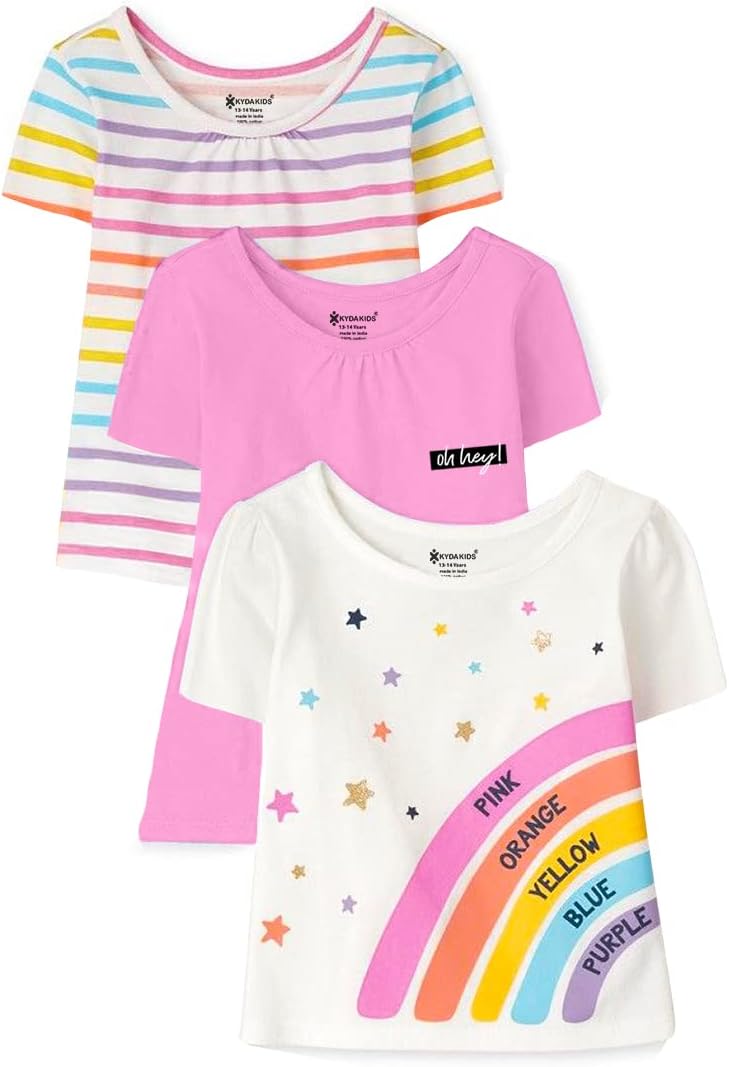 تيشيرت قطن مضاد للبكتيريا للبنات من كيدا كيدز 1 تيشيرت قطن مضاد للبكتيريا للبنات من كيدا كيدز