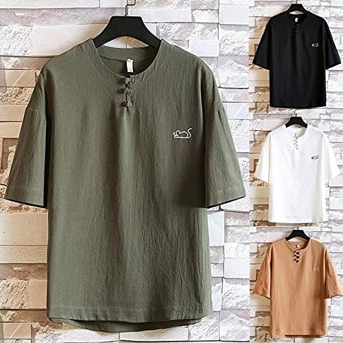 تي شيرت Ancoree رجالي كاجوال أنيق مطبوع برقبة دائرية قطن كتان قصير الأكمام تي شيرت بلايز ضيقة ملابس الشارع قمصان للرجال (اللون: برتقالي، المقاس: L) 2 تي شيرت Ancoree رجالي كاجوال أنيق مطبوع برقبة دائرية قطن كتان قصير الأكمام تي شيرت بلايز ضيقة ملابس الشارع قمصان للرجال (اللون: برتقالي، المقاس: L) - الصورة 2