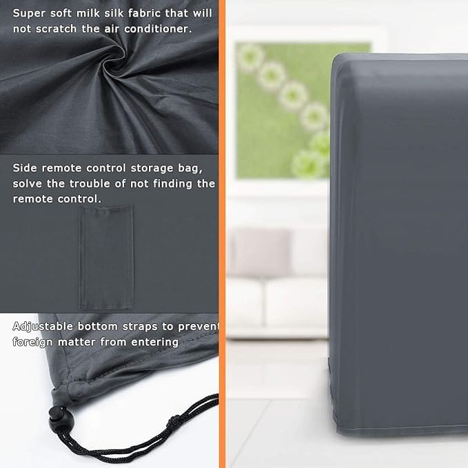 غطاء مكيف الهواء المحمول من تايجوم، غطاء وحدة مكيف هواء محمول رمادي 15 × 18 × 30 انش، اكياس تخزين محمولة مضادة للغبار، غطاء حماية لمكيف الهواء المحمول (رمادي) 4 غطاء مكيف الهواء المحمول من تايجوم، غطاء وحدة مكيف هواء محمول رمادي 15 × 18 × 30 انش، اكياس تخزين محمولة مضادة للغبار، غطاء حماية لمكيف الهواء المحمول (رمادي) - الصورة 4