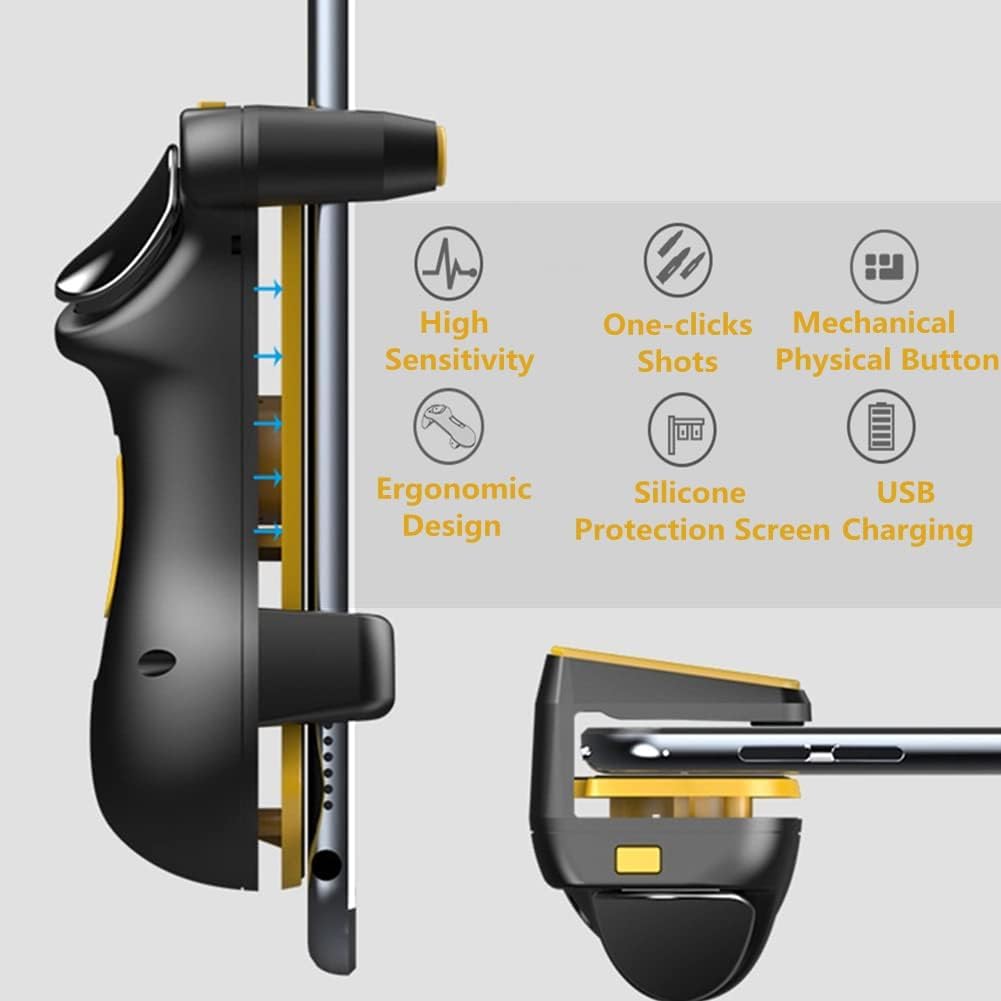 ذراع تحكم العاب بابجي مع اطلاق سريع من اكسيفور، مقبض 4 اصابع، عصا L1R1، اداة لاسلكية لاجهزة ايباد والتابلت واندرويد وiOS، هاتف ذكي، USB 3 ذراع تحكم العاب بابجي مع اطلاق سريع من اكسيفور، مقبض 4 اصابع، عصا L1R1، اداة لاسلكية لاجهزة ايباد والتابلت واندرويد وiOS، هاتف ذكي، USB - الصورة 3