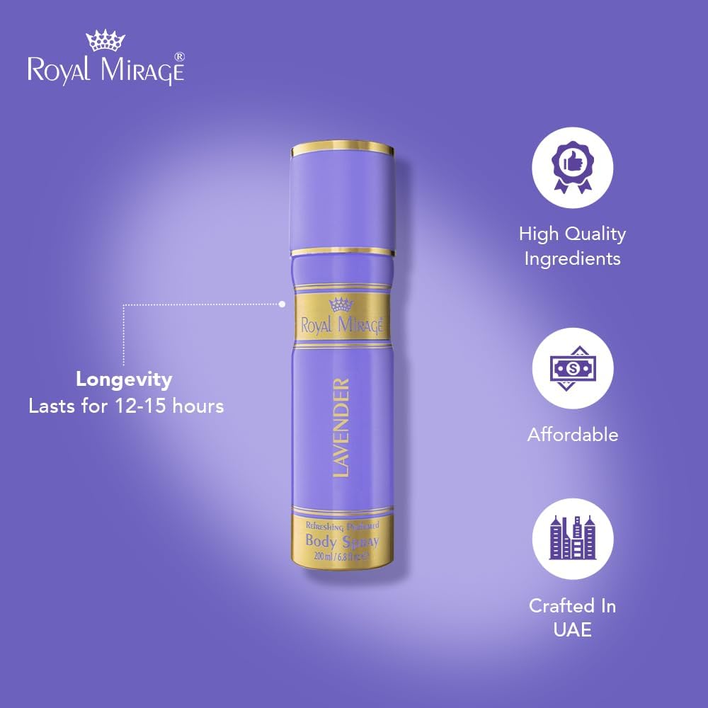 سبراي الجسم لافندر من رويال ميراج، 200 مل 4 سبراي الجسم لافندر من رويال ميراج، 200 مل - الصورة 4