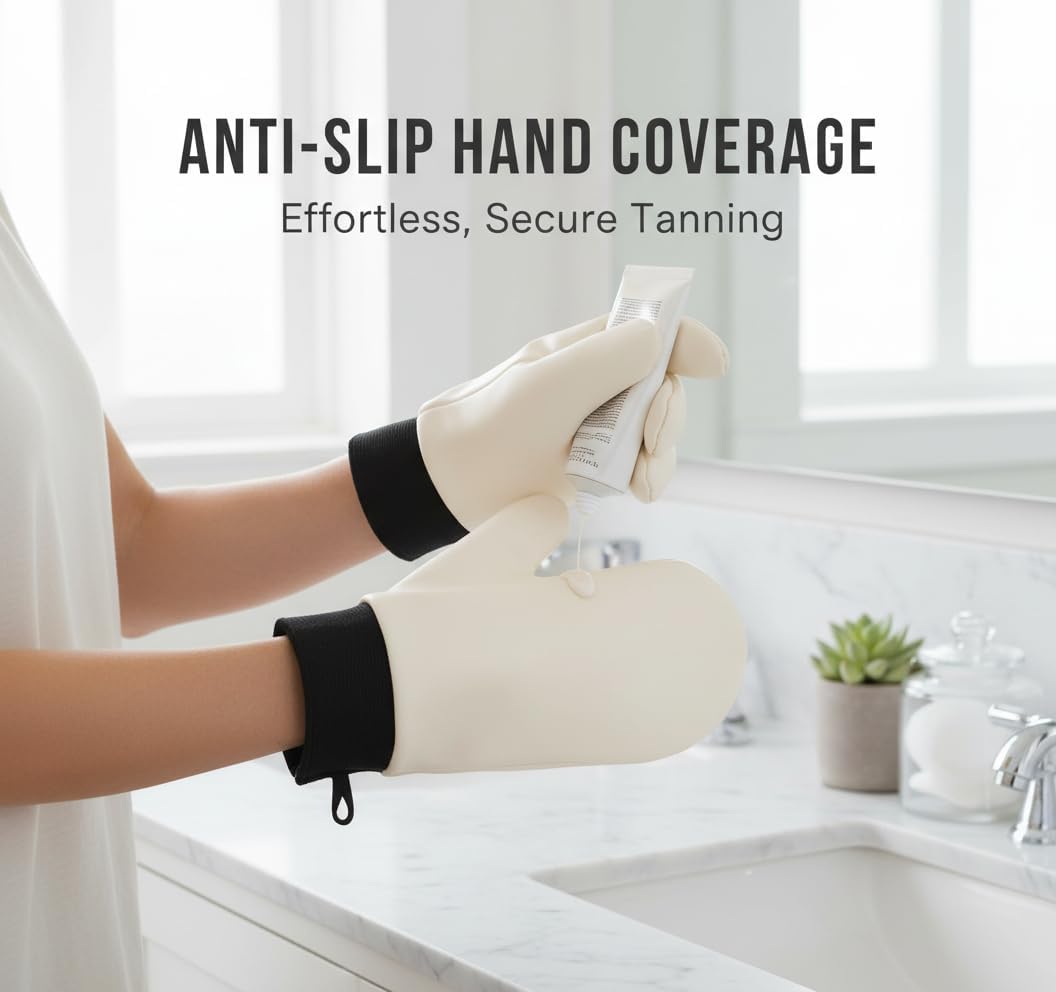 قفاز تسمير ذاتي للتسمير، ادوات العناية بالبشرة، قفازات تسمير ذاتية بدون شمس، اداة توزيع الظهر قابلة للغسل لليدين وزيوت الاستحمام واللوشن والموس والمكياج وصالة الالعاب الرياضية والشاطئ والسهرات والسفر 4 قفاز تسمير ذاتي للتسمير، ادوات العناية بالبشرة، قفازات تسمير ذاتية بدون شمس، اداة توزيع الظهر قابلة للغسل لليدين وزيوت الاستحمام واللوشن والموس والمكياج وصالة الالعاب الرياضية والشاطئ والسهرات والسفر - الصورة 4