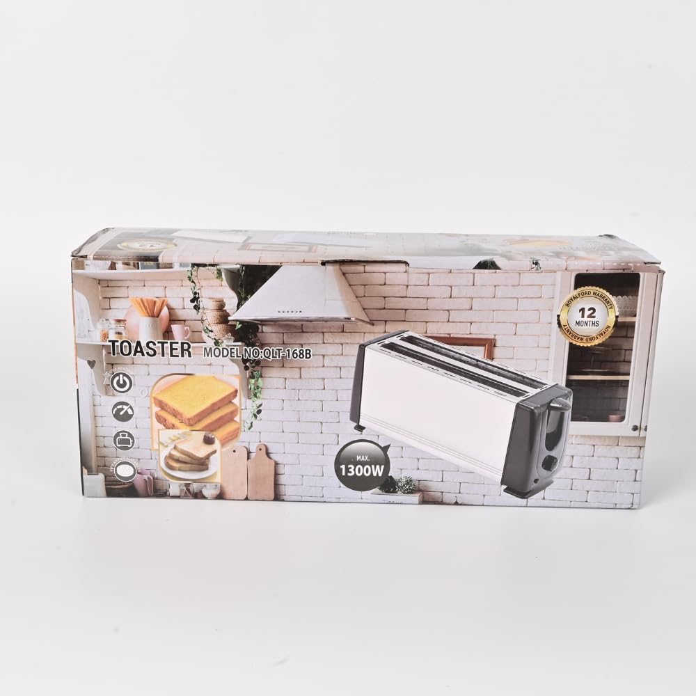 محمر توست ستانلس ستيل 1300 وات بأربع فتحات لتحميص سريع ومتساوي للخبز والفطائر والكرواسون مع درج فتات سهل التنضيف 5 محمر توست ستانلس ستيل 1300 وات بأربع فتحات لتحميص سريع ومتساوي للخبز والفطائر والكرواسون مع درج فتات سهل التنضيف - الصورة 5