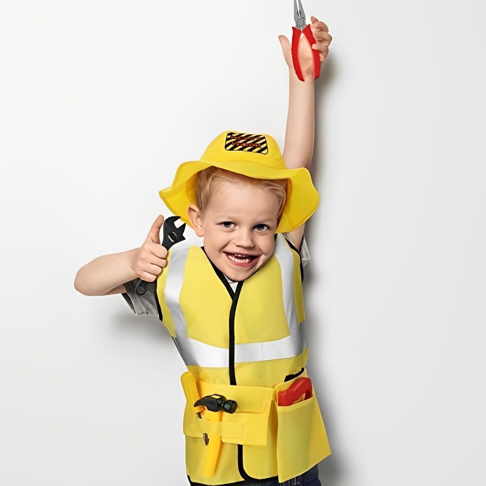 ازياء عمال البناء للاولاد ملابس تنكرية للاطفال الصغار زي مهني للبناء مجموعة العاب لعب الادوار التظاهرية هدية عيد ميلاد من سن 3 7 سنوات البوليستر متعددة أصفر 7 ازياء عمال البناء للاولاد ملابس تنكرية للاطفال الصغار زي مهني للبناء مجموعة العاب لعب الادوار التظاهرية هدية عيد ميلاد من سن 3 7 سنوات البوليستر متعددة أصفر - الصورة 7
