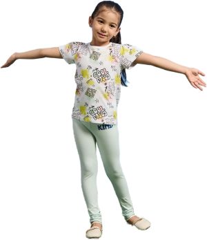 تيشرت مطبوع بالكامل للبنات بلون ابيض من ريد تاغ