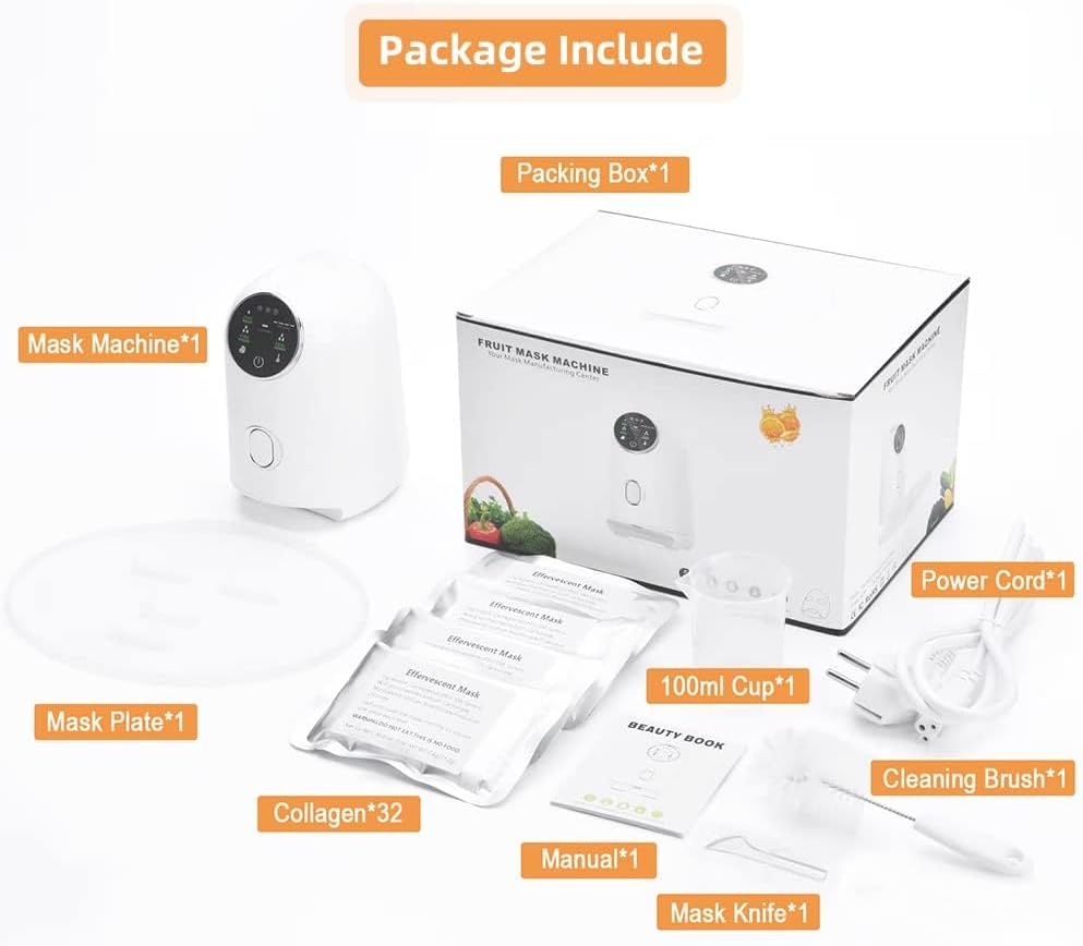 الة صنع اقنعة الوجه الاحدث من ازوني العناية بالوجه بالفواكه والخضروات مع 32 حبة كولاجين بي اس سي هادئة سبا تجميل اصدار شاشة لمس كل الأنواع 6 الة صنع اقنعة الوجه الاحدث من ازوني العناية بالوجه بالفواكه والخضروات مع 32 حبة كولاجين بي اس سي هادئة سبا تجميل اصدار شاشة لمس كل الأنواع - الصورة 6