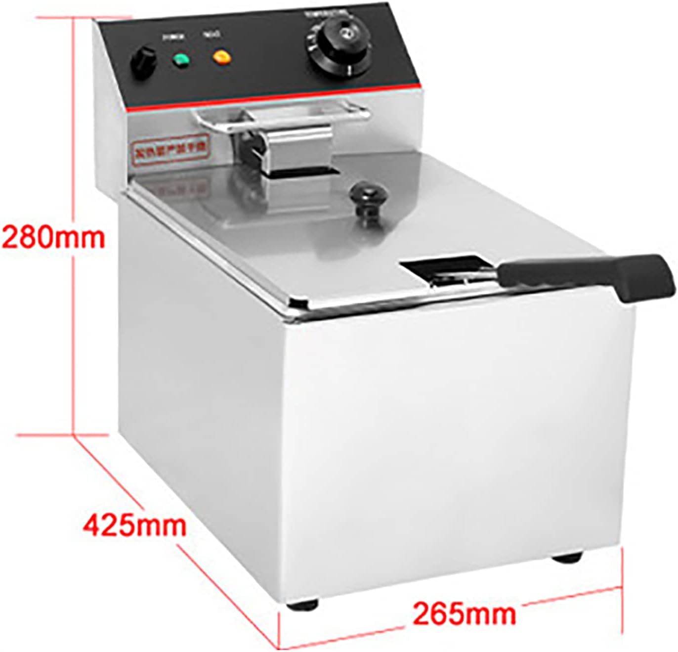 مقلاة عميقة تجارية بسعة 8 لتر مع تحكم في درجة الحرارة، خزان زيت ستانلس ستيل غير لاصق وغطاء قابل للازالة وسلة غير قابلة للانزلاق وسهلة التنظيف 2800 واط، اسطوانة مزدوجة (اللون: اسطوانة واحدة) 3 مقلاة عميقة تجارية بسعة 8 لتر مع تحكم في درجة الحرارة، خزان زيت ستانلس ستيل غير لاصق وغطاء قابل للازالة وسلة غير قابلة للانزلاق وسهلة التنظيف 2800 واط، اسطوانة مزدوجة (اللون: اسطوانة واحدة) - الصورة 3