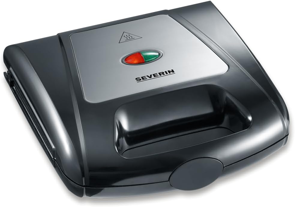 سيفيرين محمصة الساندويتشات متعددة الاستخدامات بقوة 1000 واط SA 2968، اسود - كروم