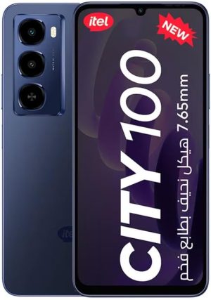 جوال ثنائي شرائح الاتصال بذاكرة رام 4+8 جيجابايت وذاكرة داخلية 256 جيجابايت ويدعم شبكة الجيل الرابع 4G - لون أزرق كحلي من سيتي 100